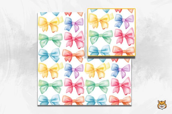 Download Ribbon Bow Seamless Pattern - Ribbon bow Collection