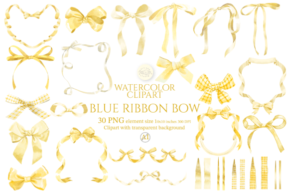 Download Coquette Yellow Ribbon Bow Clipart - Ribbon bow Collection