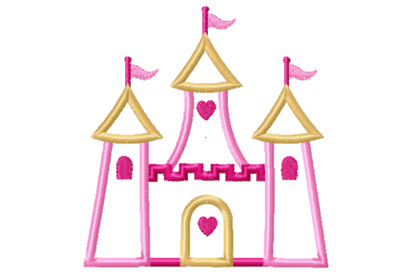 Download Castle Princess Applique - Princess applique Collection