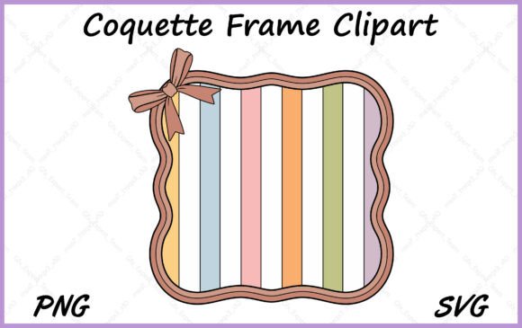 Download Coquette Ribbon Bow Frame Clipart SVG - Ribbon bow Collection