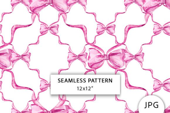 Download Pink Ribbon Bow Seamless Pattern - Ribbon bow Collection