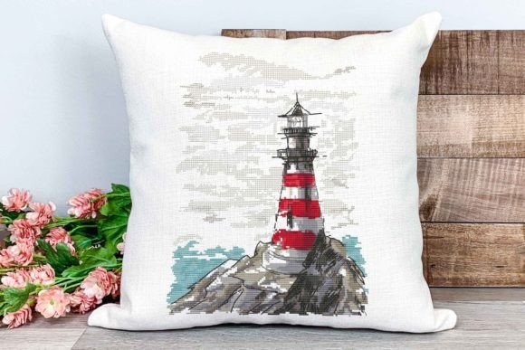 Download Lighthouse Cross Stitch Pattern PDF Sea - Premium Resources