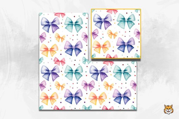 Download Ribbon Bow Seamless Pattern 1 - Ribbon bow Collection
